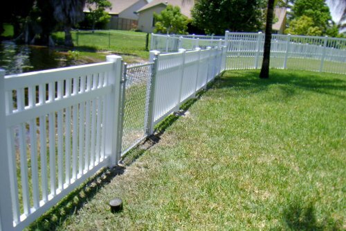 pvc fencing in the garden