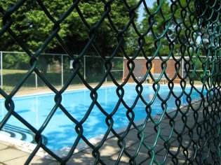 Pool fencing around the pool