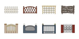 Different types of fences graphic